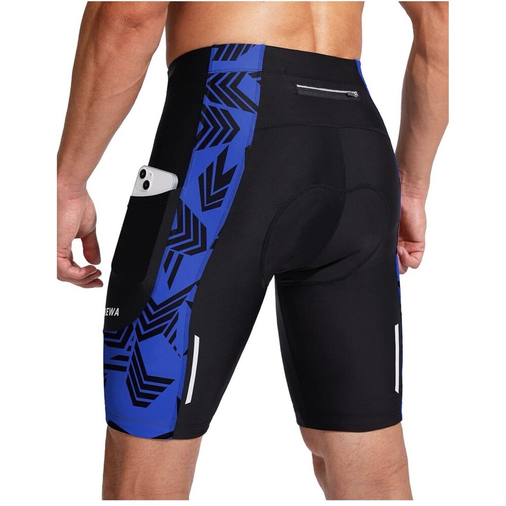 Bikewa Men's Bike Shorts 3D Padded Cycling,Mountain Riding Bicycle UPF50+ Size L